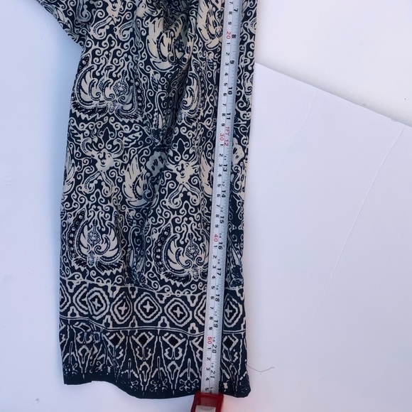 RALPH Lauren Floral Print Capri pants white navy size 8 - Picture 4 of 8